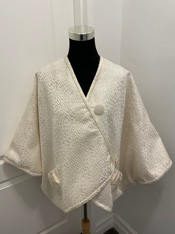 White Short Cape for Weddings and special Occasions